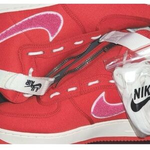 New Nike Air Force 1 High "EMOTIONALLY UNAVAILABLE" RED/PINK AV5840-600  Sz 11.5